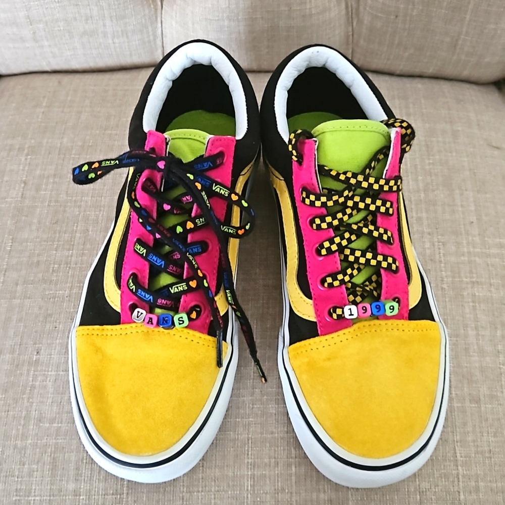 VANS Old Skool Beads Multicolor Platform Shoes Men’s Size 5.5  Women’s 7